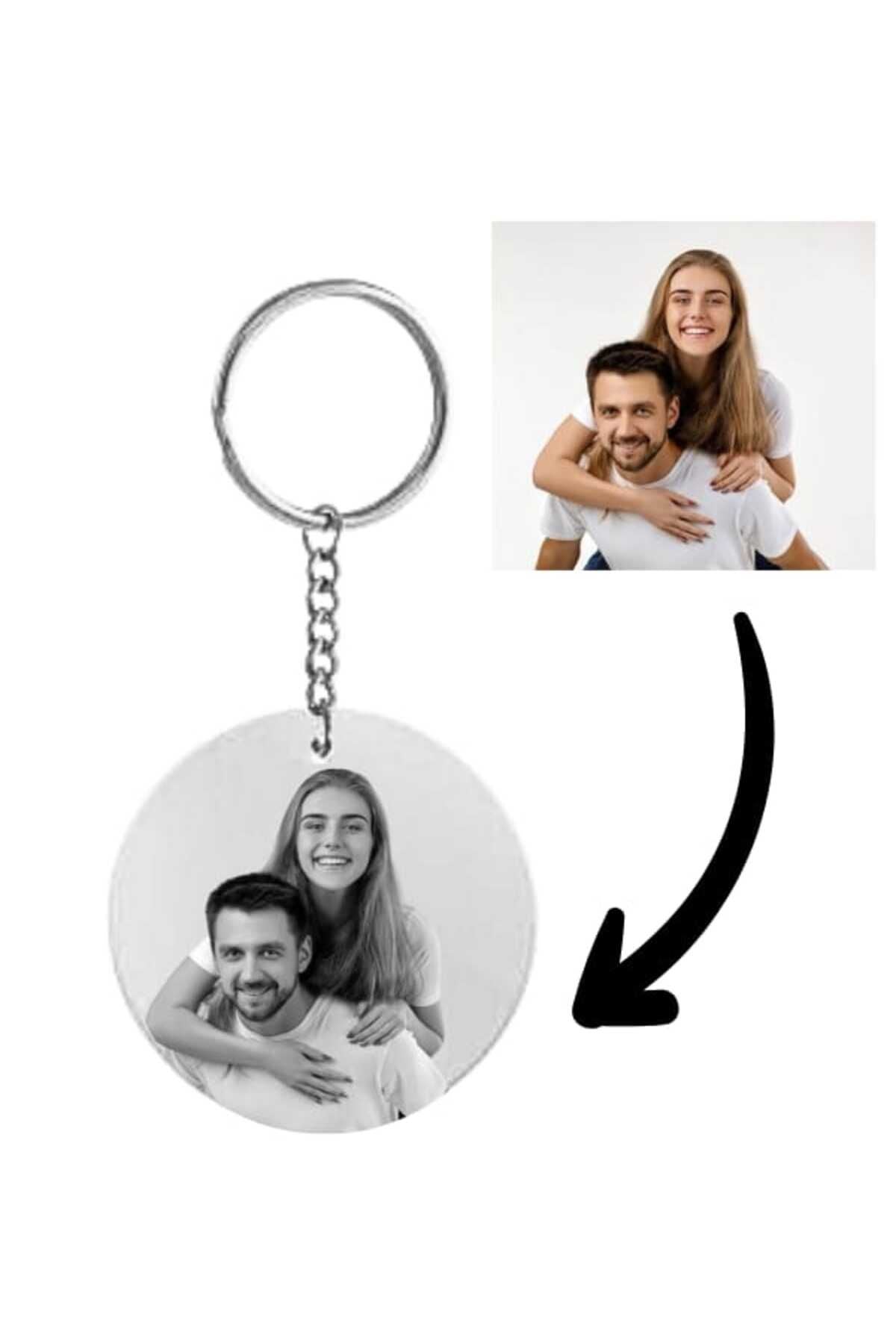 Kişiye Özel Resimli Çelik Yuvarlak Anahtarlık